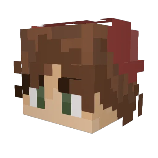 NellyNAL Minecraft avatar head, 3D render