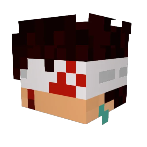 NelmEs Minecraft avatar head, 3D render