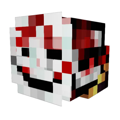 Nelmat_jr Minecraft avatar head, 3D render