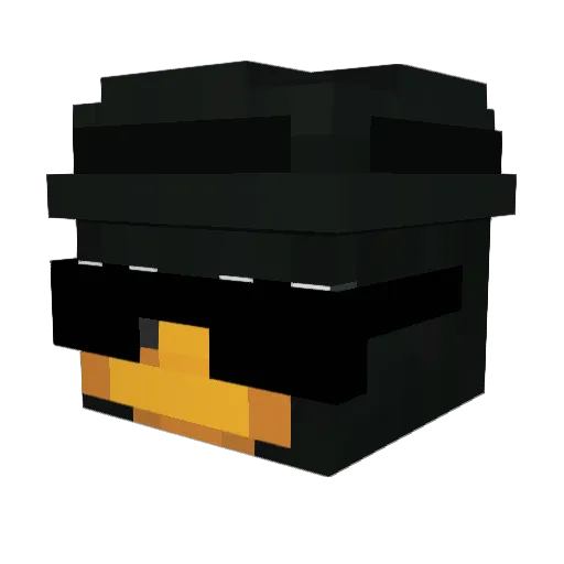 Nelnus Minecraft avatar head, 3D render