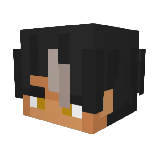 NeloJello Minecraft avatar head, 3D render