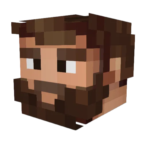 NeloS21 Minecraft avatar head, 3D render