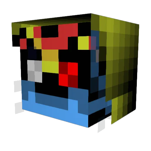 Nelsir Minecraft avatar head, 3D render