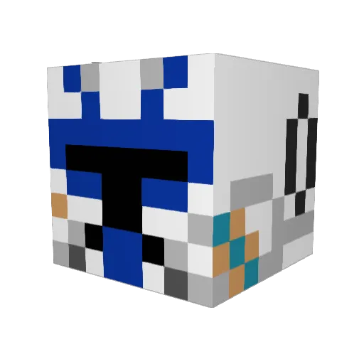 NelsonTouch Minecraft avatar head, 3D render