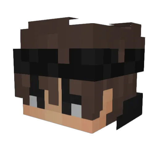 Neltadeef Minecraft avatar head, 3D render