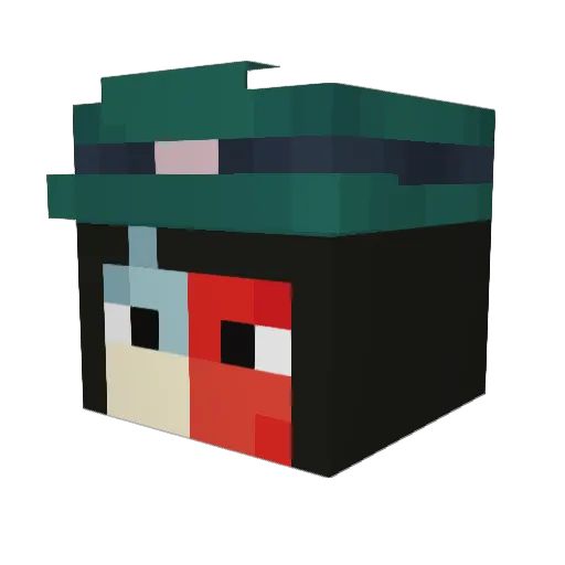Neltarina Minecraft avatar head, 3D render