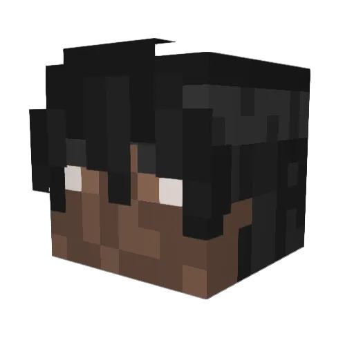 Neltey73 Minecraft avatar head, 3D render