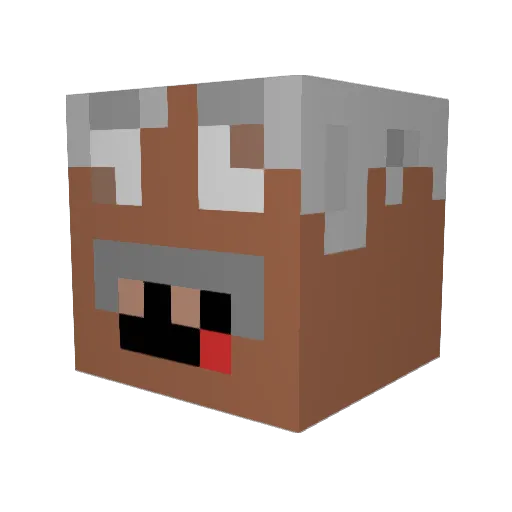 NeluYT Minecraft avatar head, 3D render