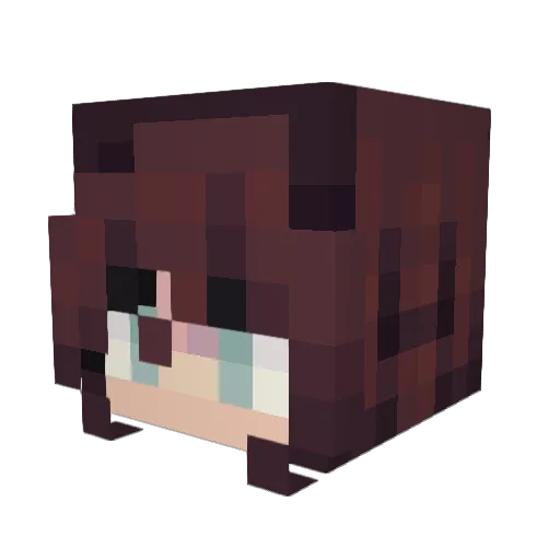 Nelukaa Minecraft avatar head, 3D render
