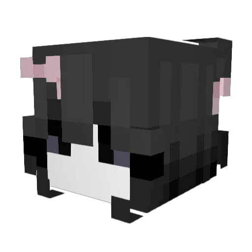 Nelulunya Minecraft avatar head, 3D render