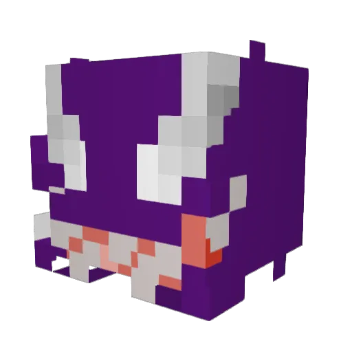 Nelutia Minecraft avatar head, 3D render