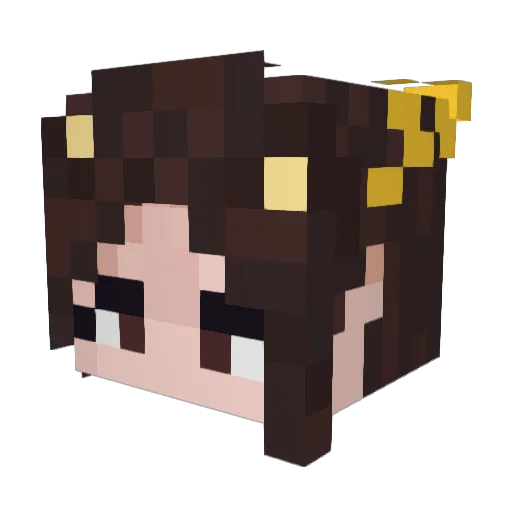 Nemaiza Minecraft avatar head, 3D render