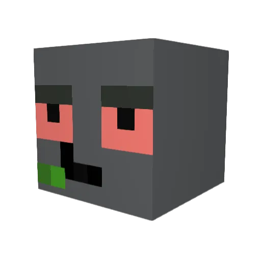 Nemanar Minecraft avatar head, 3D render
