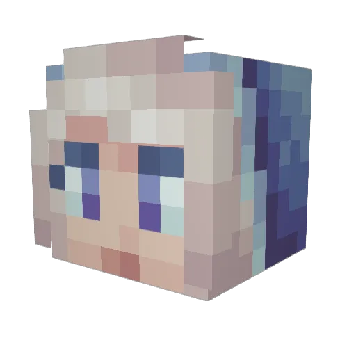 Nemara12 Minecraft avatar head, 3D render
