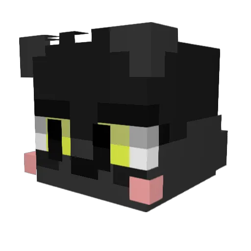 Nemaxevil Minecraft avatar head, 3D render