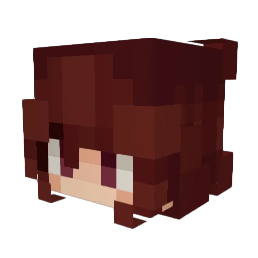 Nemenian Minecraft avatar head, 3D render