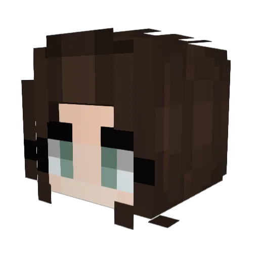 Nementins Minecraft avatar head, 3D render
