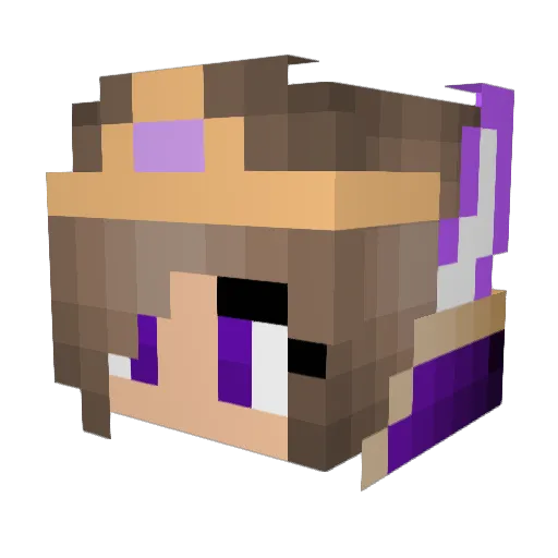 NemesisWolf Minecraft avatar head, 3D render