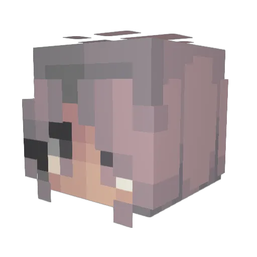 Nemetiah Minecraft avatar head, 3D render