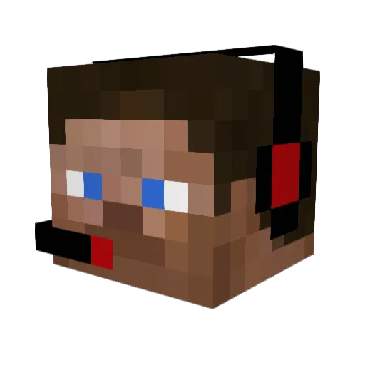 Nemeziz Minecraft avatar head, 3D render