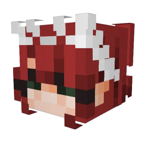 NemiNomi Minecraft avatar head, 3D render