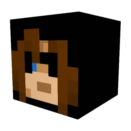Nemica Minecraft avatar head, 3D render