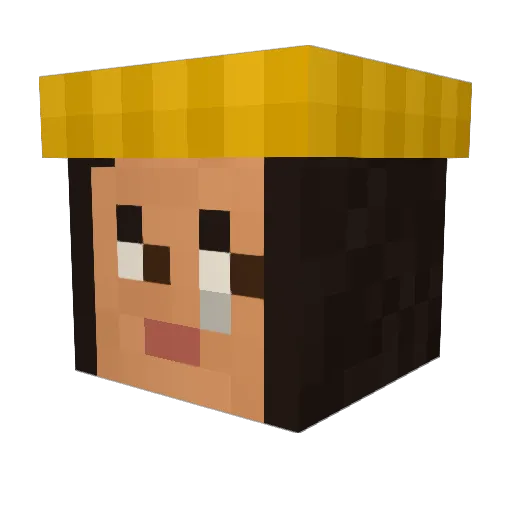 Nemillo Minecraft avatar head, 3D render