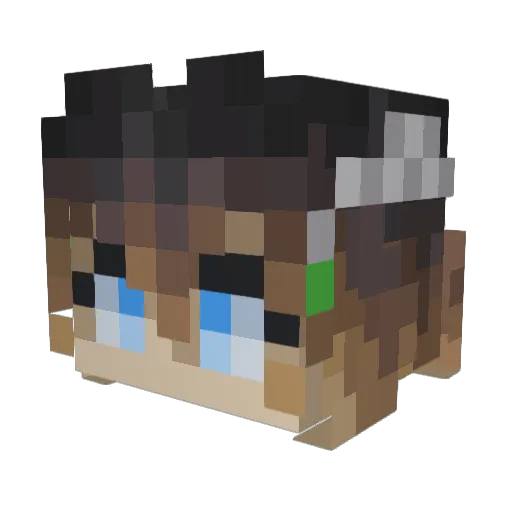 Nemiscau Minecraft avatar head, 3D render