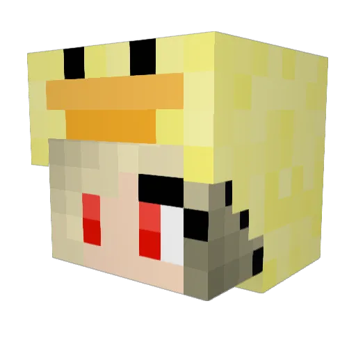 NemisisC Minecraft avatar head, 3D render