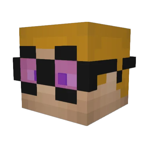 Nemjity Minecraft avatar head, 3D render