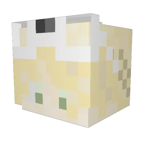 Nemlife Minecraft avatar head, 3D render