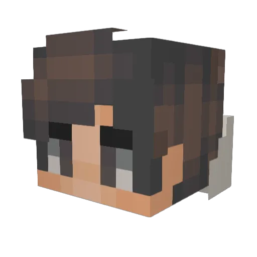 NemmelM Minecraft avatar head, 3D render