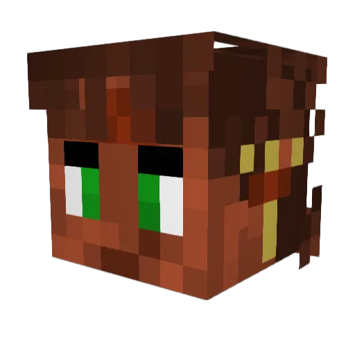 NemoBlinded Minecraft avatar head, 3D render