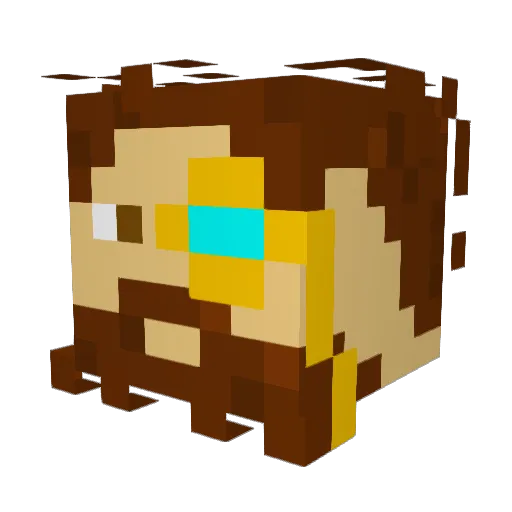 NemoShame Minecraft avatar head, 3D render