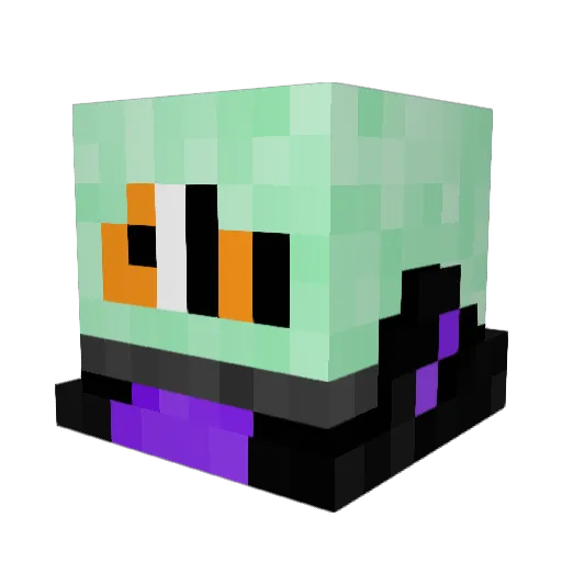 Nemo_exe Minecraft avatar head, 3D render