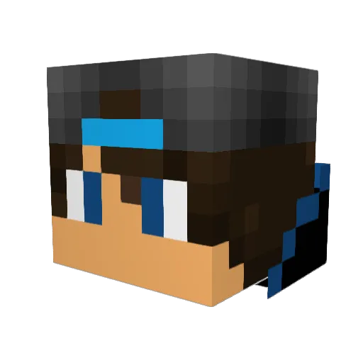 Nemoboy Minecraft avatar head, 3D render