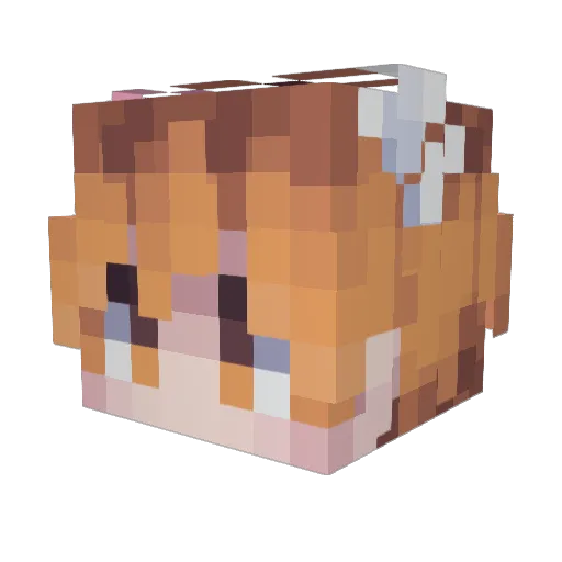 NemochiiDrax Minecraft avatar head, 3D render