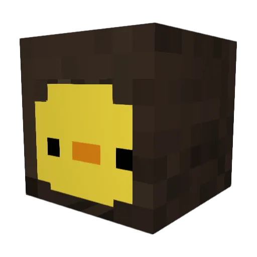 Nemochiko Minecraft avatar head, 3D render
