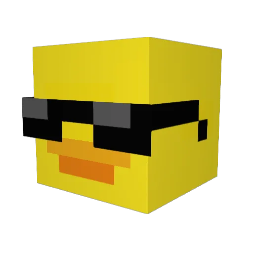 Nemoq8 Minecraft avatar head, 3D render