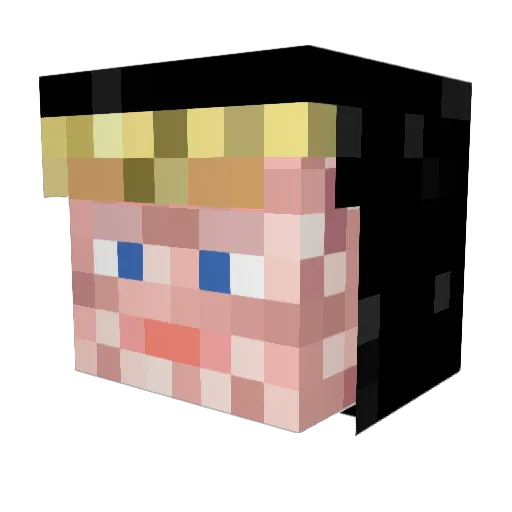 Nemosoft Minecraft avatar head, 3D render