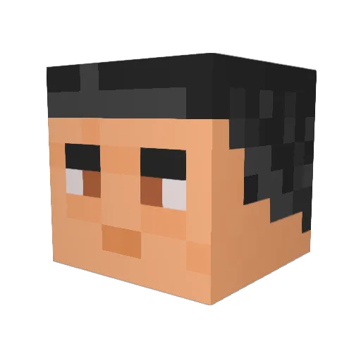 NemtyPlays Minecraft avatar head, 3D render