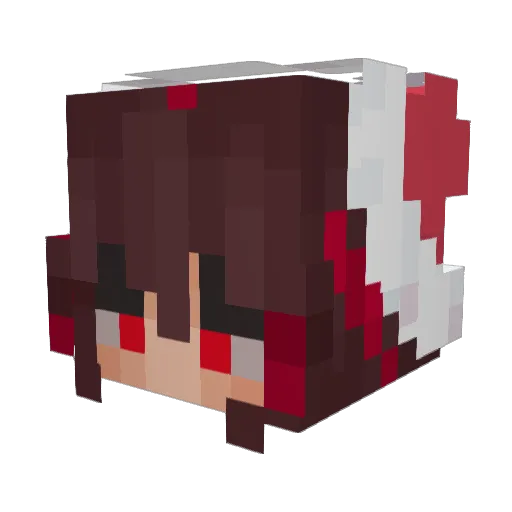 Nemubutt Minecraft avatar head, 3D render