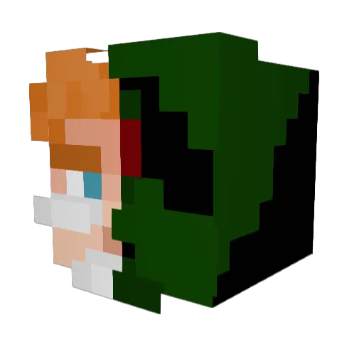 NemuiixD Minecraft avatar head, 3D render