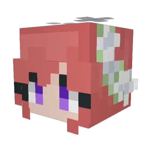 Nemuri404 Minecraft avatar head, 3D render