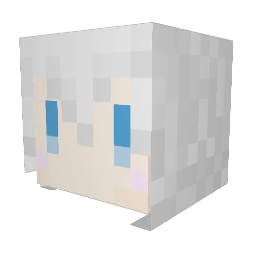 NemusuK Minecraft avatar head, 3D render