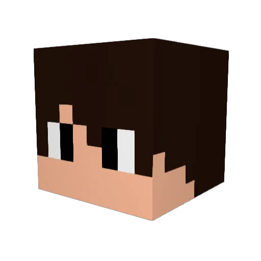 Nemysferu Minecraft avatar head, 3D render