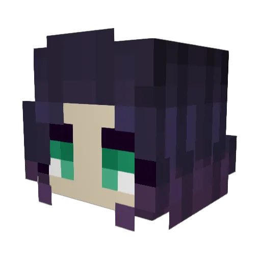 Nemzar Minecraft avatar head, 3D render