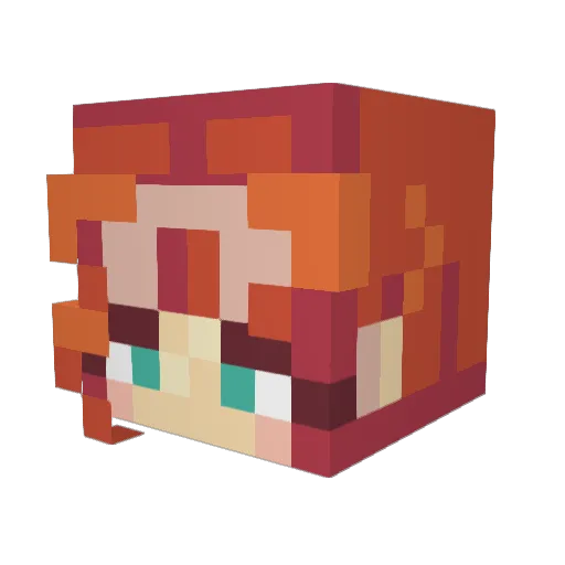 Nenaleo Minecraft avatar head, 3D render