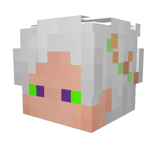 Nendles Minecraft avatar head, 3D render
