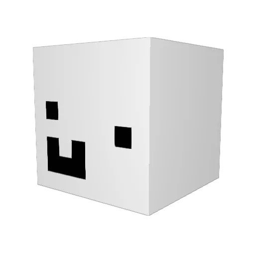 Nendwu Minecraft avatar head, 3D render